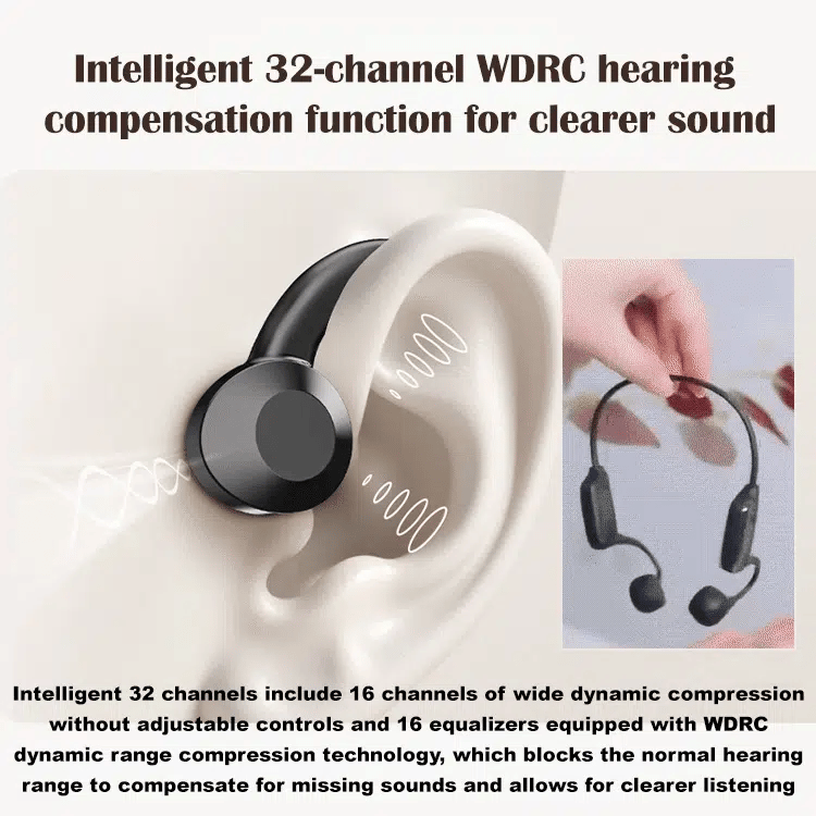 🔥Highly recommended by aurist🎧HFH-Bone conduction Bluetooth headphones hearing aids