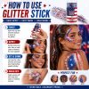 🦅4th of July Glitter Stick✨🔔Red, White & Blue Body & Hair Sparkle