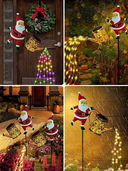 🔥Special Christmas Offer!🎄New Santa Claus Lantern Solar-Powered Light-Up Hollowed-Out Water Bottle