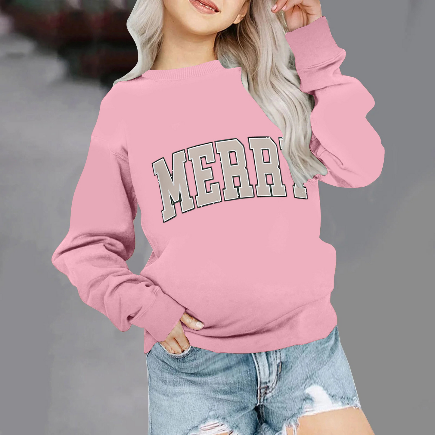 Retro Merry Sweatshirt, Merry Christmas Sweatshirt