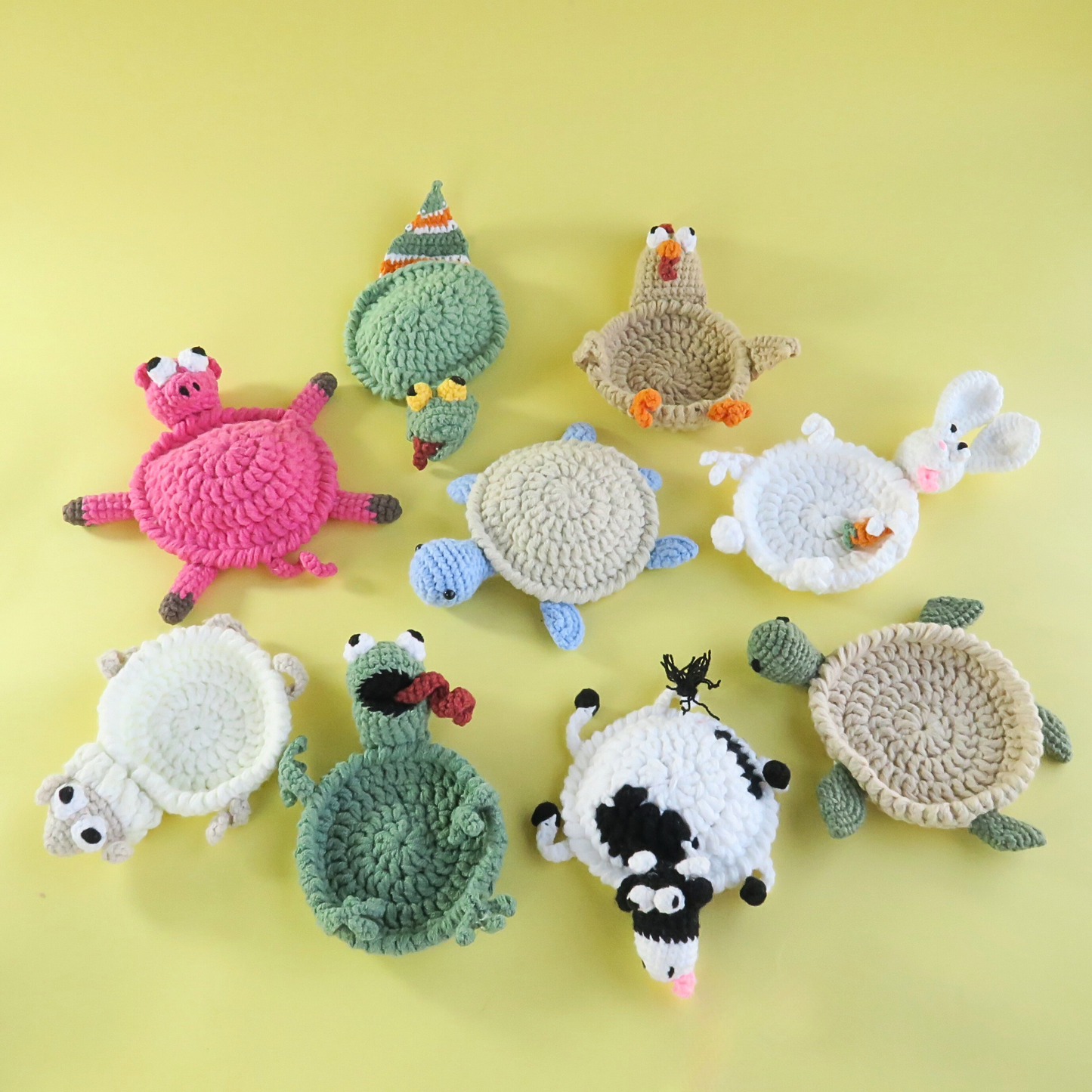 25+ Farm Animal Popping Coasters Crochet Bundle Pattern