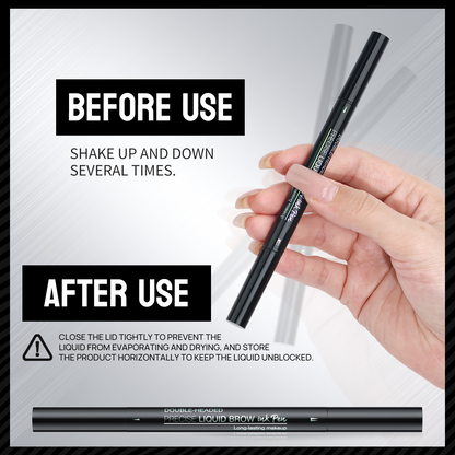 🔥Discount (Today Only)🔥 Achieve Perfect Brows Instantly✨2-in-1 Dual-Ended Eyebrow Pen