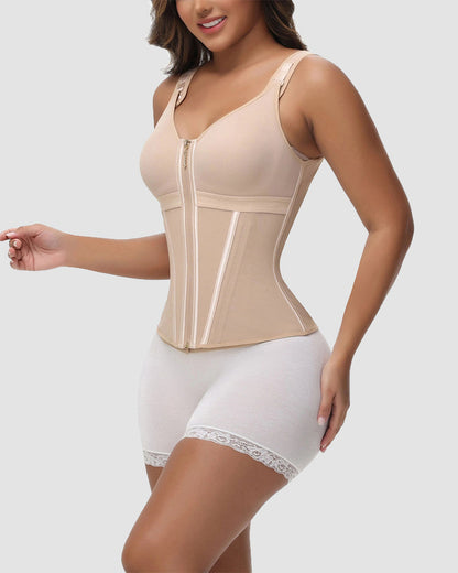 Double-Layer Tummy Control Waist Shaper Girdle With Bra