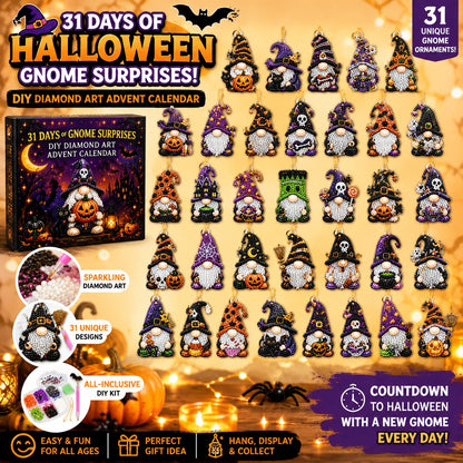 🎃👻 Last Day 50% OFF✨- 31 Days of Gnome Surprises Halloween Diamond Painting Advent Calendar