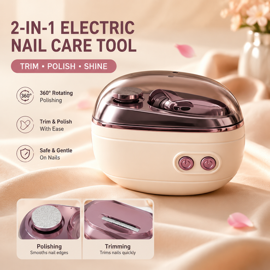 ✂️ LIMITED-TIME 49% OFF! 💅 2-in-1 Smart Electric Nail Clipper & Polisher 🌟