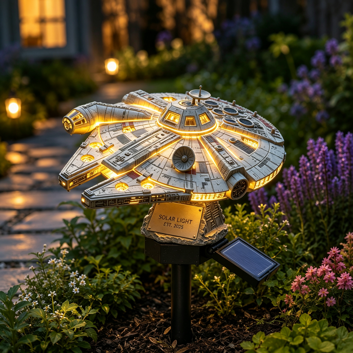 🌟60th Anniversary Enterprise NCC-1701 Solar Garden Light