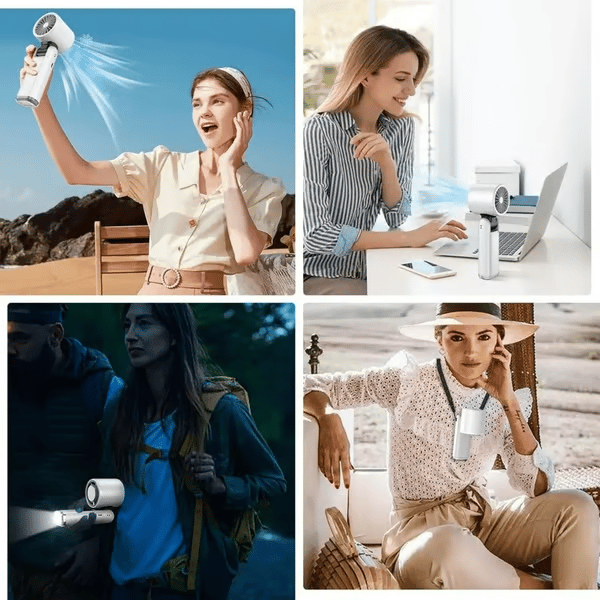 🌀خصم 50% اليوم فقط🔥 مروحة تبريد توربو محمولة متعددة الوظائف