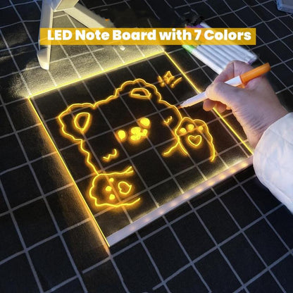 🖊️ Spark Creativity Instantly - ✨ Acrylic LED Message Board - For Vibrant, Endless Expression!