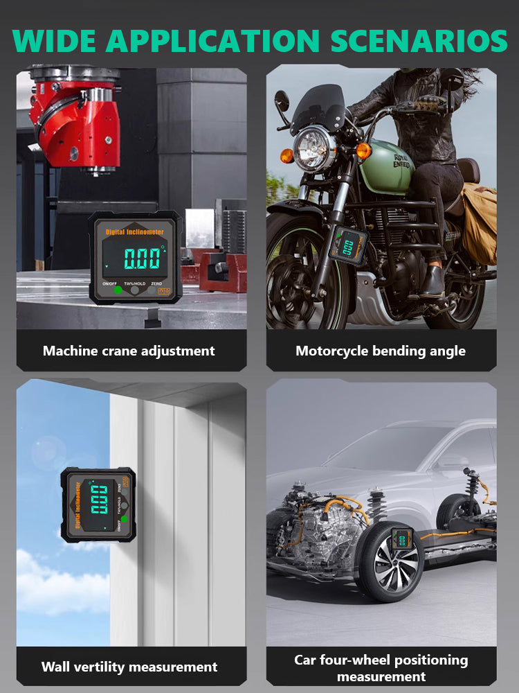 [Say goodbye to annoying tape measures!] Strong magnetic digital inclinometer and angle meter. High precision.💛