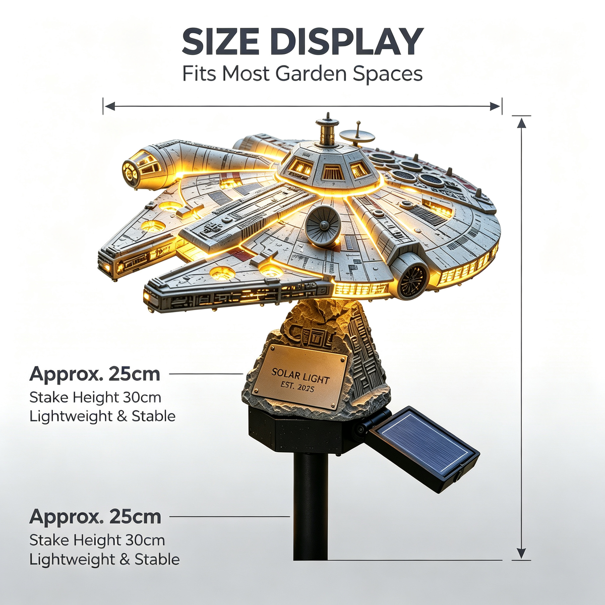 🌟60th Anniversary Enterprise NCC-1701 Solar Garden Light