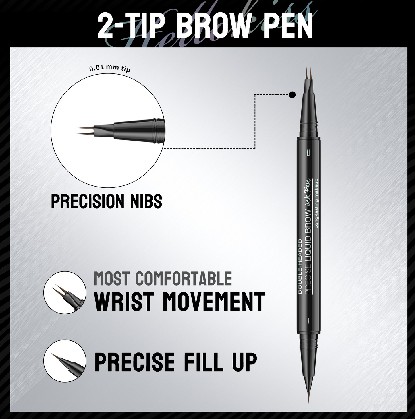 🔥Discount (Today Only)🔥 Achieve Perfect Brows Instantly✨2-in-1 Dual-Ended Eyebrow Pen