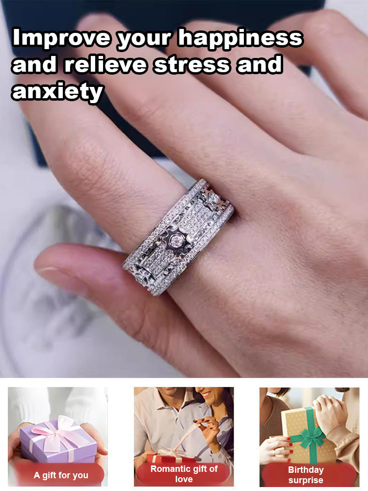 【Fifth Avenue Diamond District】Rotating shimmering diamond ring💎