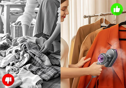 Portable Mini Steam Iron for Clothes Foldable Handheld Electric Ironer Wet Dry Garment Steamer Ironing Machine Travel Home Appli