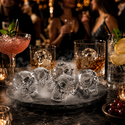 🧊2026 HOT SALE💀 DIY Silicone Skull Ice Cube Tray – Giant Slow-Melt Skull For Whiskey, Cocktails & More✨
