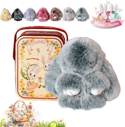 🐰Easter Cute Bunny Plush Keychain - Iron Box Gift🎁Easter Sweet Surprise