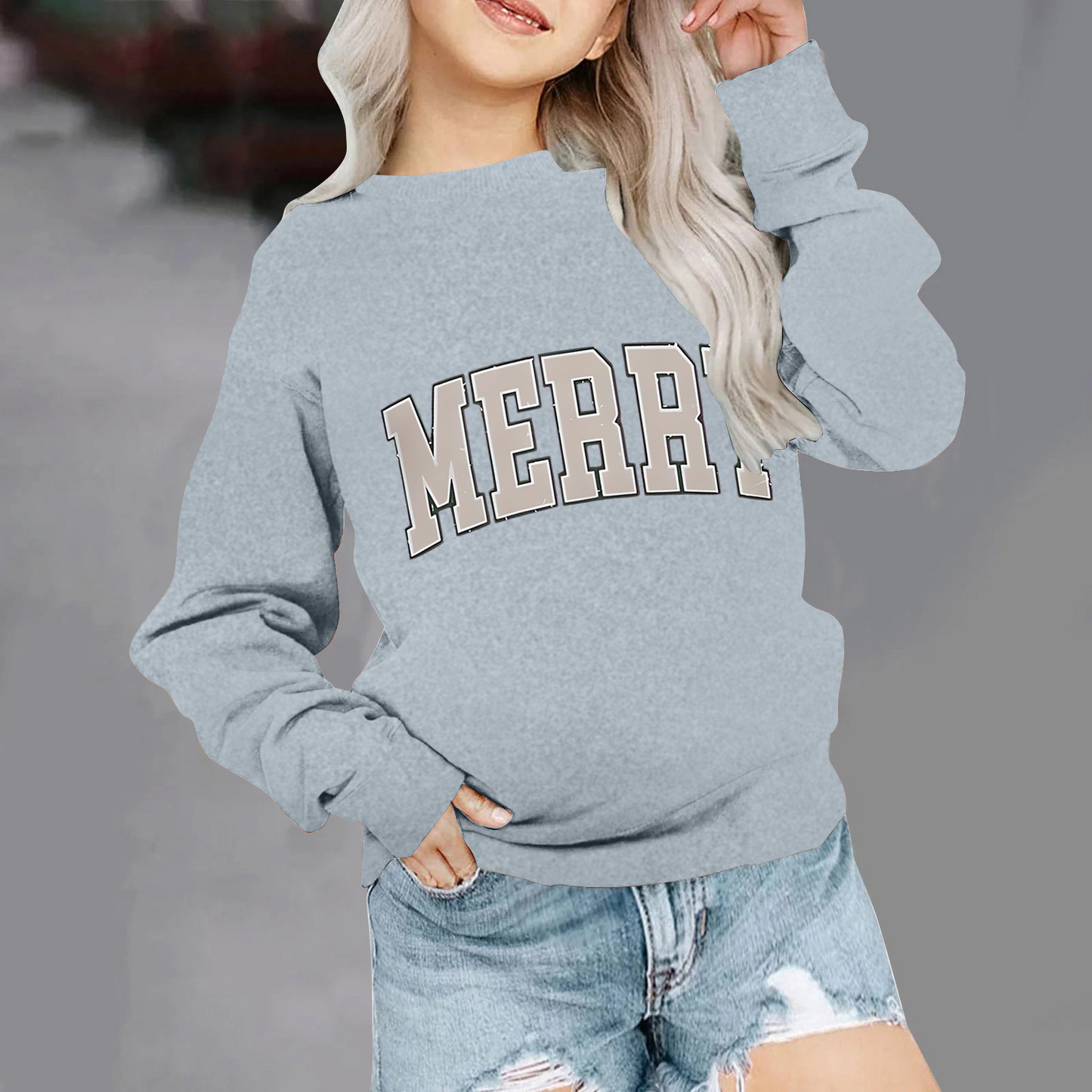 Retro Merry Sweatshirt, Merry Christmas Sweatshirt