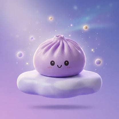 Cute Glitter Dumpling Squishy