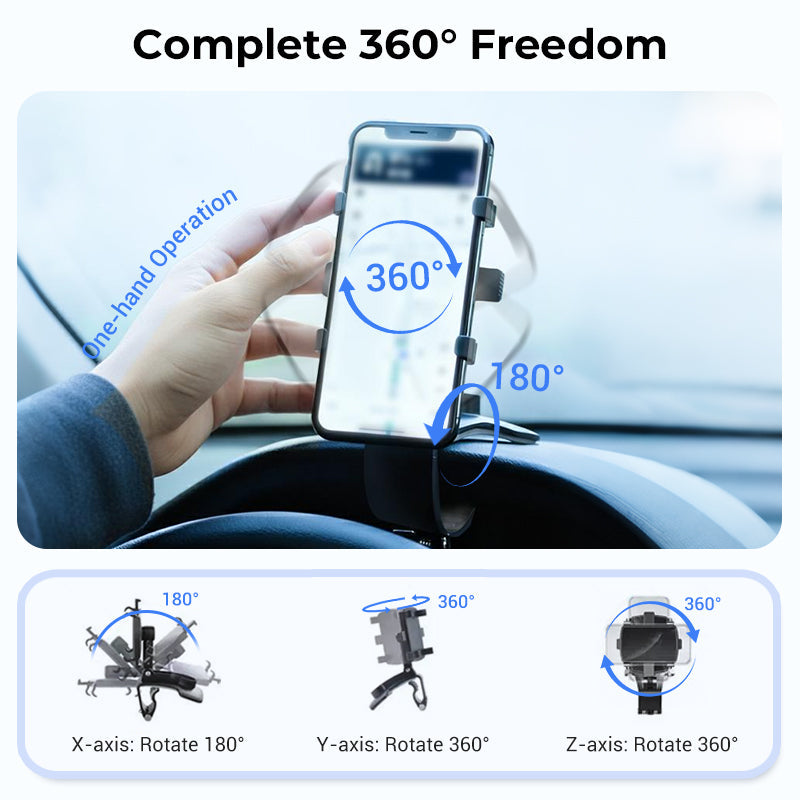 ⏰Limited Deal – 50% OFF! 360° Rotating Dashboard Phone Holder