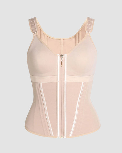 Double-Layer Tummy Control Waist Shaper Girdle With Bra