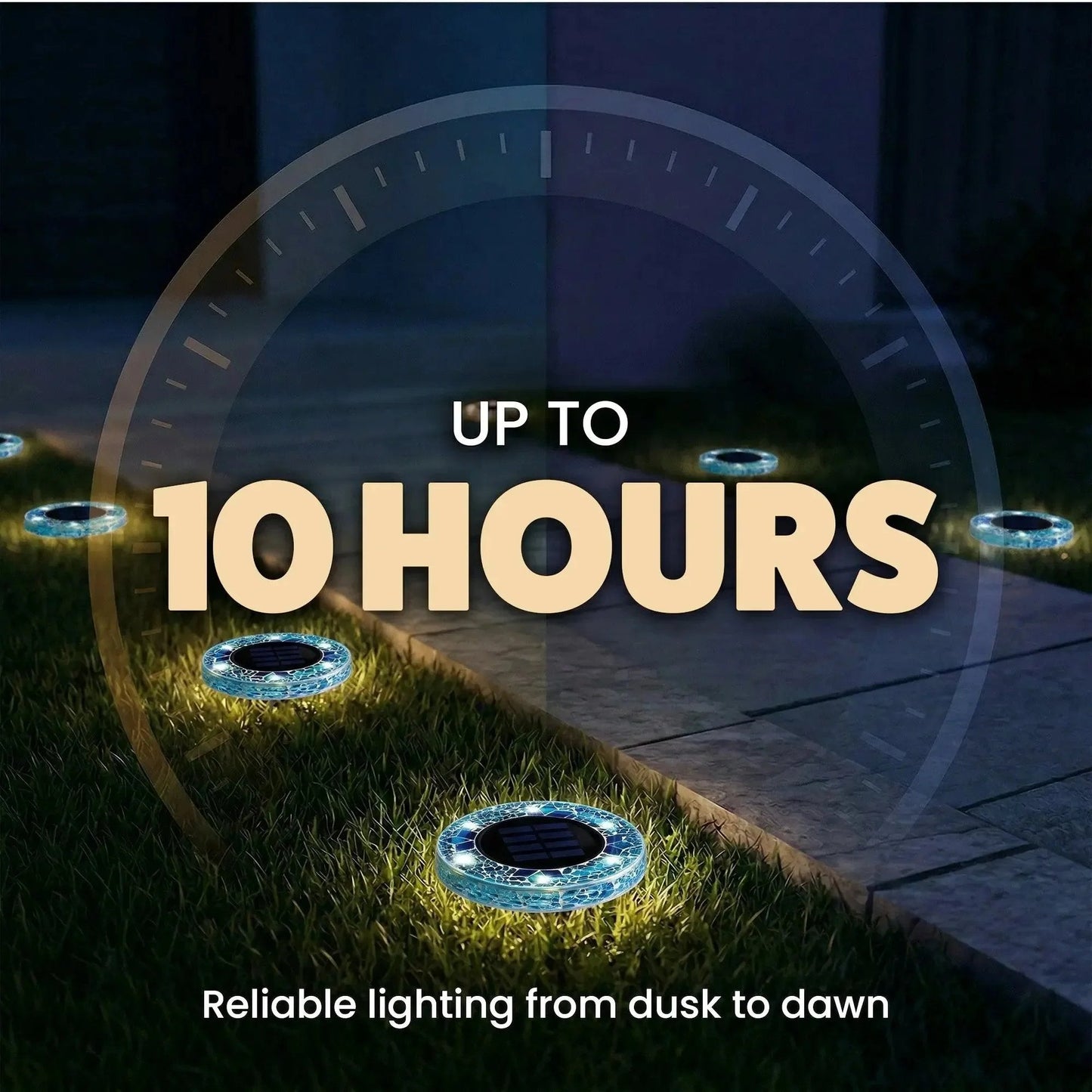 ✨Solar Outdoor Mosaic Disk Lights, Waterproof Decorative Pathway LED Light