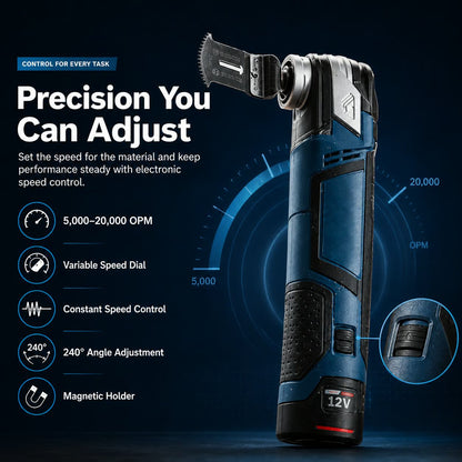 🔧 12V Cordless Precision Cutter – Compact Multi-Function DIY Detail & Plunge Cutting Tool