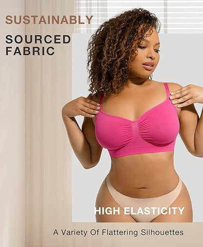 🏆Flash Sale💥Women's Full Coverage Non-Padded Wireless Sculpt Bra