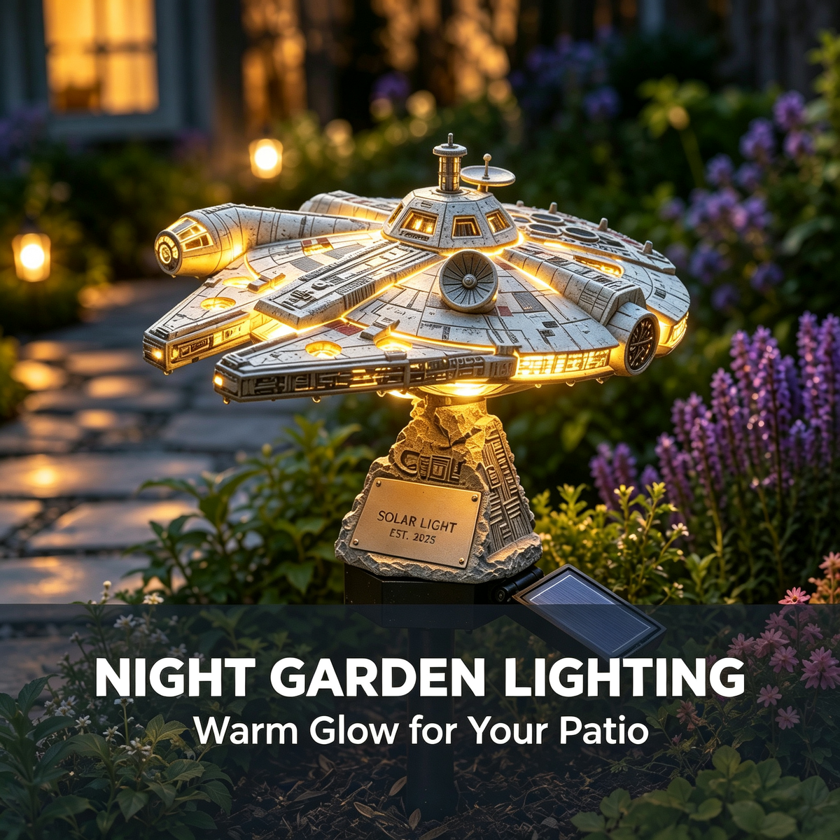 🌟60th Anniversary Enterprise NCC-1701 Solar Garden Light