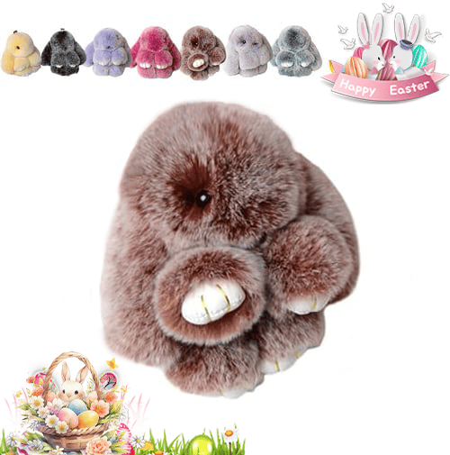 🐰Easter Cute Bunny Plush Keychain - Iron Box Gift🎁Easter Sweet Surprise