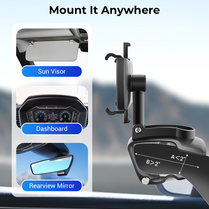 ⏰Limited Deal – 50% OFF! 360° Rotating Dashboard Phone Holder