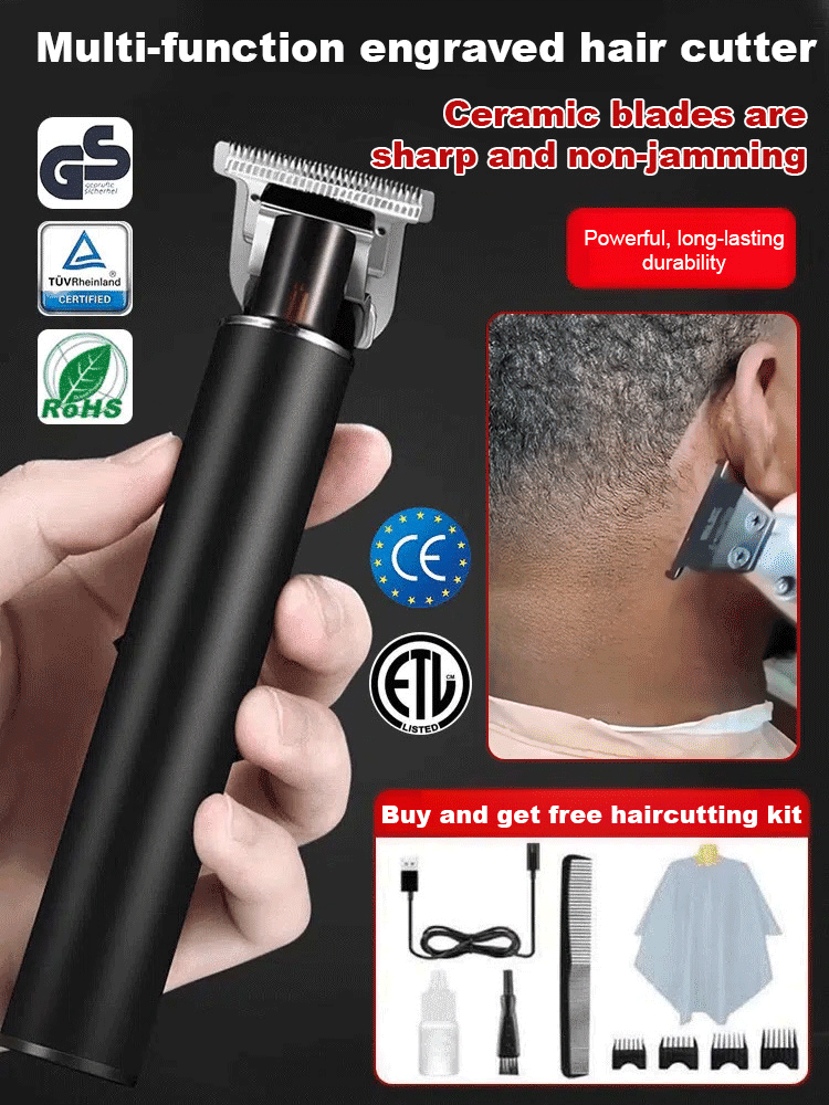 🔥【German precision manufacturing】🪒Silent and no-stuck hair Electric oil-cut carving hair clipper💯Salon-level professional