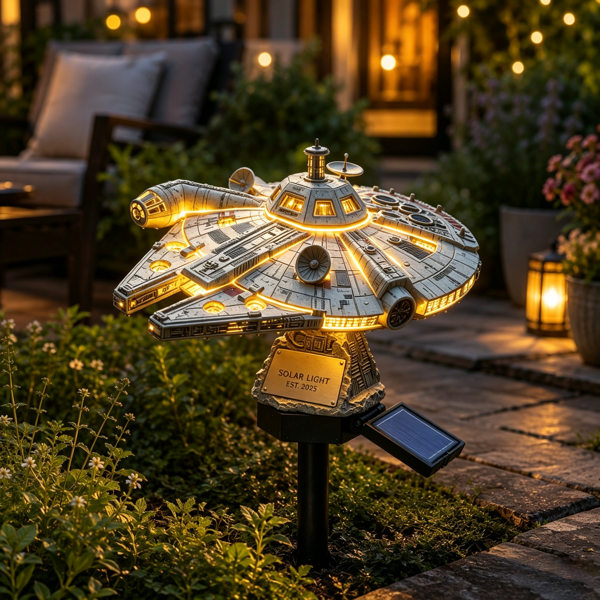 🌟60th Anniversary Enterprise NCC-1701 Solar Garden Light