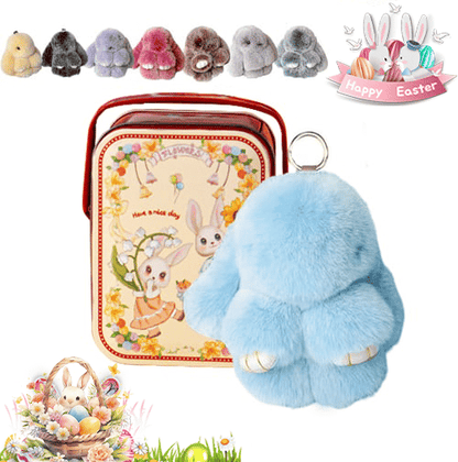 🐰Easter Cute Bunny Plush Keychain - Iron Box Gift🎁Easter Sweet Surprise