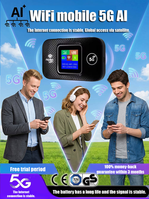 🔥One-Time Payment, Lifetime Free Satellite WiFi 🛰️50 Mbps High-Speed | Full Charge Lasts 1 Month 🔋