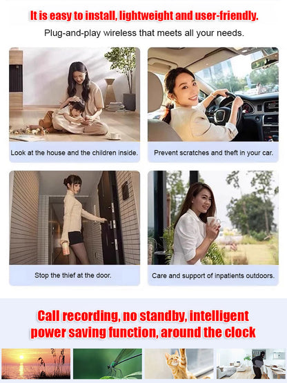 【Hidden camera HD night vision】No WIFI or electricity required💯Tiny and installs in 1 second ⚠️Remote real-time viewing