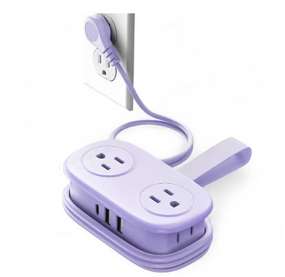 🏆Flash Sale⚡Travel Power Strip, 4 Outlets 3 USB Ports (1 USB C)