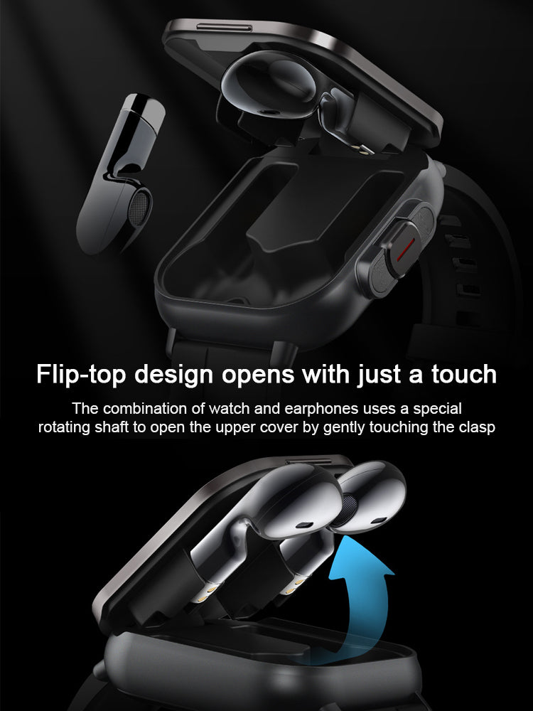 Bluetooth Earphone And Smart Watch 2-in-1 🩸Non-Invasive Glucose/BP Tracking + 🎧Built-in Earbuds + Auto SOS Alert. Your All-in-One Health And Audio Guardian is here.