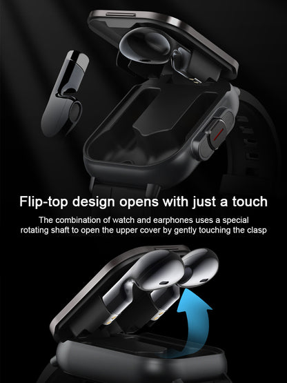 Bluetooth Earphone And Smart Watch 2-in-1 🩸Non-Invasive Glucose/BP Tracking + 🎧Built-in Earbuds + Auto SOS Alert. Your All-in-One Health And Audio Guardian is here.