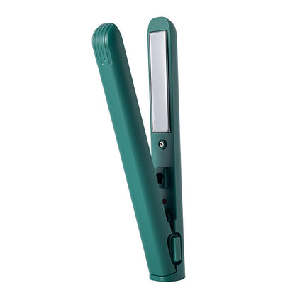 Portable dual-purpose straightening and curling iron, 10-second heating, negative ion conditioning🤩