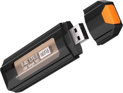 Joytutus 4G LTE Portable WiFi Router 150Mbps USB Modem Unlocked Travel Mobile Hotspot Router for Desktop PC/Notebook/TV/Power Bank (No Include SIM Card)