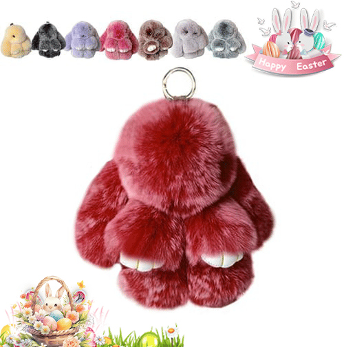 🐰Easter Cute Bunny Plush Keychain - Iron Box Gift🎁Easter Sweet Surprise