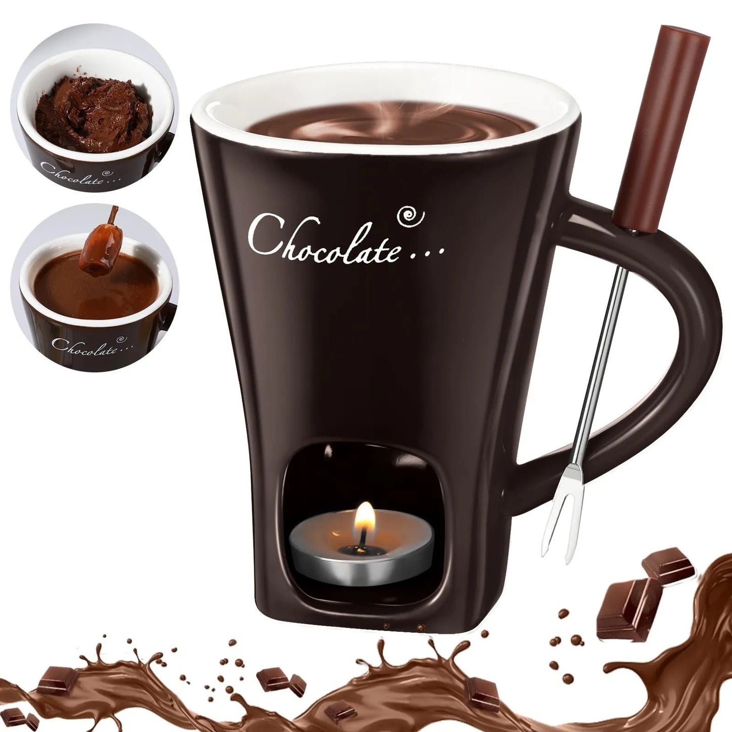 🎁Last Day Promotion 49% OFF🔥🍫 Handmade Chocolate Melting Mug – The Cozy Fondue Experience