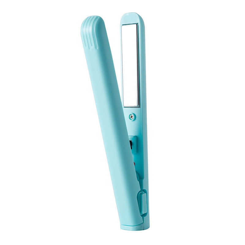 Portable dual-purpose straightening and curling iron, 10-second heating, negative ion conditioning🤩