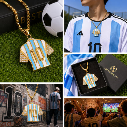 🔥Last Day 50% OFF⚽🏆Gold Soccer Fan Pendant Necklace – Bling Jersey, Cleat & Player Styles⚽🏆