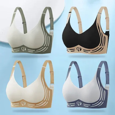 【Almost Sold Out】Contrast color Push-up Shaping Bra 💖 Visually Slim Down 10 Pounds