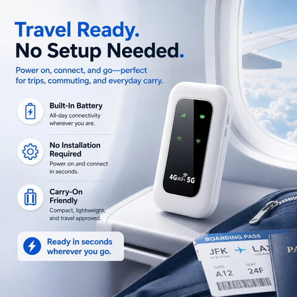 📶 All-Network Pocket WiFi – Ready in Seconds No Setup! No Hassle! Just Connect!🔥[Power on and use, free for life]