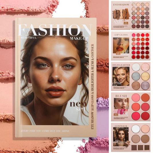 🏆Grab 60% Off Now!⏰ 24-Color Eyeshadow Palette - 5-Layer Book-Style Makeup Palette
