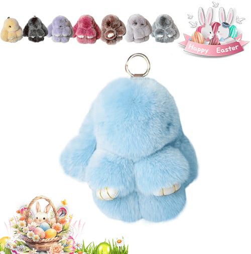 🐰Easter Cute Bunny Plush Keychain - Iron Box Gift🎁Easter Sweet Surprise