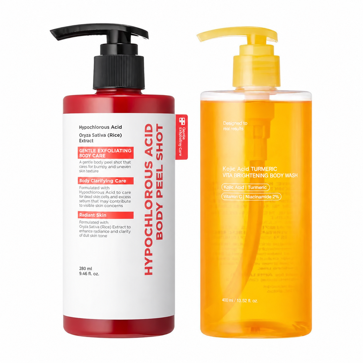Smooth & Clear Body Care Set | Hypochlorous Acid Body Peel Shot