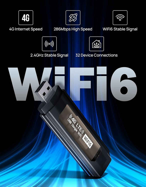 Joytutus 4G LTE Portable WiFi Router 150Mbps USB Modem Unlocked Travel Mobile Hotspot Router for Desktop PC/Notebook/TV/Power Bank (No Include SIM Card)