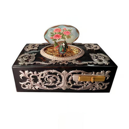 🦜✨Handcrafted 3D Embossed Bird Vintage Music Box – Timeless Charm